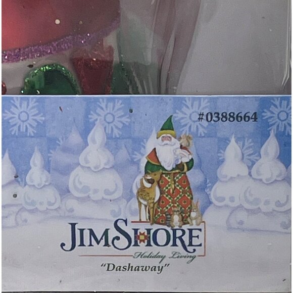 2012 Jim Shore Holiday Living Dashaway Santa Glass Christmas Ornament 0388664 - Picture 2 of 10